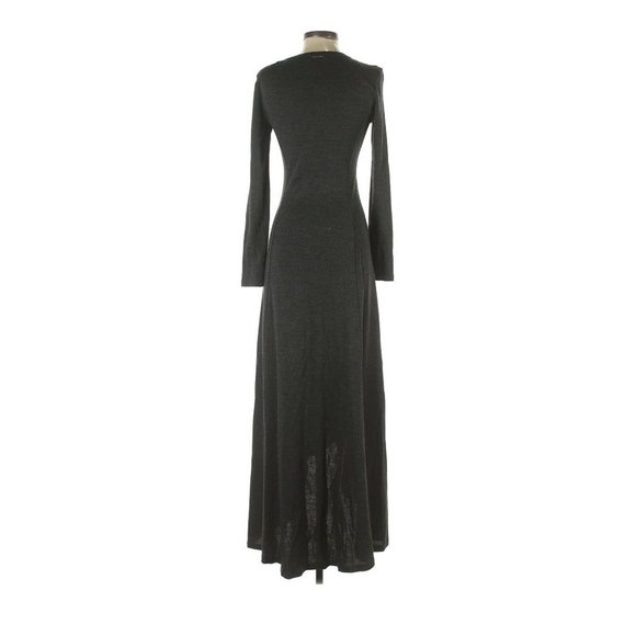 michael kors charcoal long sleeve sweater maxi dress - Picture 3 of 5